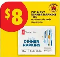 No Frills PC dinner napkins offer