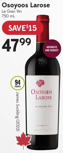 Sobeys Liquor Osoyoos Larose Le Grand Vin offer