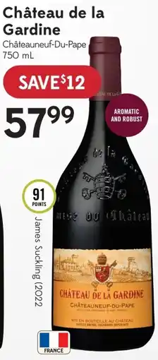 Sobeys Liquor Château de la Gardine Châteauneuf-du-Pape offer