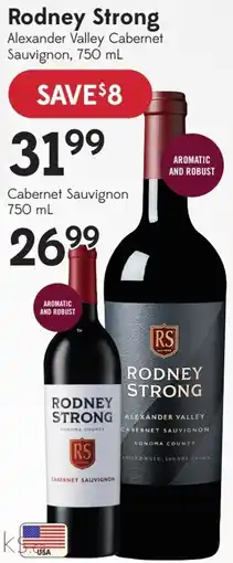 Sobeys Liquor Rodney Strong Cabernet Sauvignon offer
