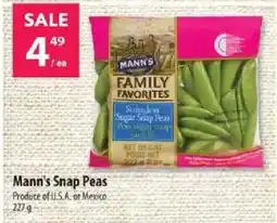 Co-op Mann's snap peas offer