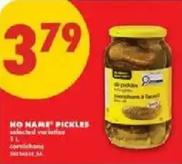 No Frills No Name pickles offer