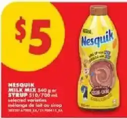 No Frills Nesquik milk mix offer