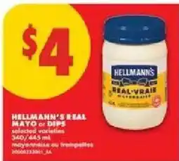 No Frills hellmann's real mayo or dips offer