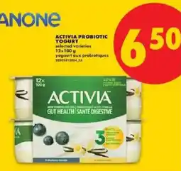 No Frills Danone activia probiotic yogurt offer