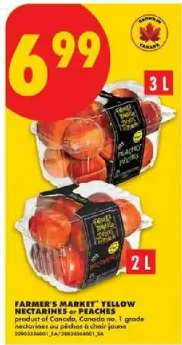 No Frills Farmer's market yellow nectarines or peaches offer