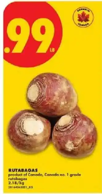 No Frills rutabagas offer