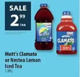 Co-op Mott's Clamato or Nestea Lemon Iced Tea offer