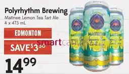 Sobeys Polyrhythm Brewing Matinee Lemon Tea Tart Ale offer