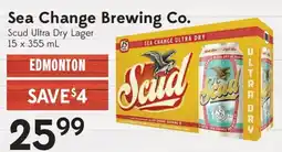 Sobeys Sea Change Brewing Co. Scud Ultra Dry Lager offer