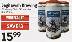 Sobeys Sagitawah Brewing Blueberry Stain Wheat Ale offer