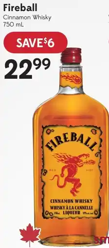 Sobeys Liquor Fireball cinnamon whisky offer