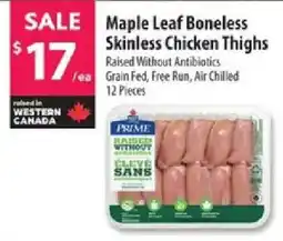 Co-op Maple Leaf Boneless Skinless Chicken Thighs offer