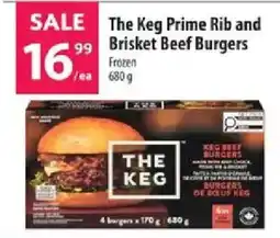 Co-op The Keg prime rib and brisket beef burgers offer
