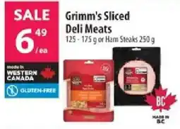 Co-op Grimm's Sliced Deli Meats offer