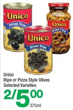 Highland Farms Unico ripe or pizza style olives offer