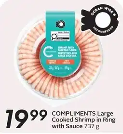 Sobeys Compliments Large Cooked Shrimp in Ring with Sauce offer