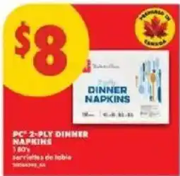 No Frills PC 2-ply dinner napkins offer