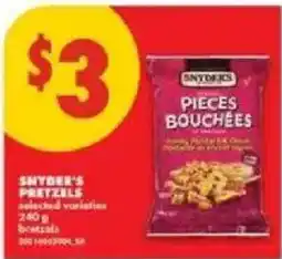 No Frills Snyder's pretzels selected varieties offer