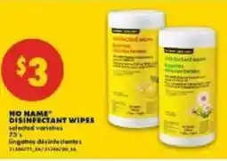No Frills No Name disinfectant wipes offer