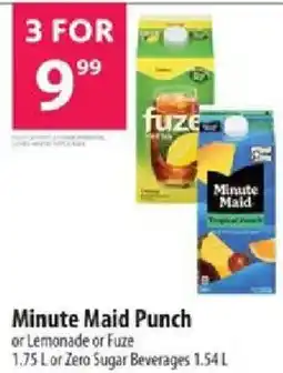 Co-op Minute Maid Punch or Lemonade or Fuze offer