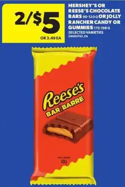 Atlantic Superstore Hershey's or Reese's chocolate bars or Jolly Rancher candy or gummies offer
