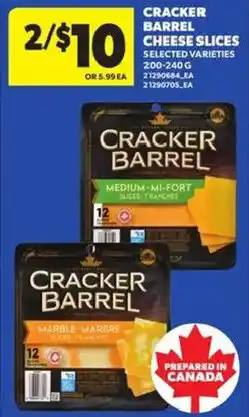 Atlantic Superstore Cracker Barrel cheese slices offer