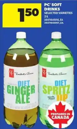 Atlantic Superstore PC soft drinks selected varieties offer