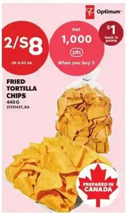 Atlantic Superstore Optimum fried tortilla chips offer