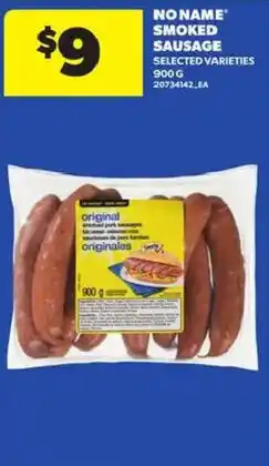 Atlantic Superstore No Name smoked sausage selected varieties offer