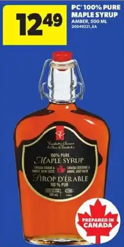 Atlantic Superstore PC maple syrup offer