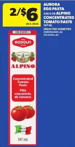 Atlantic Superstore Rodolfi alpino concentrated tomato paste offer
