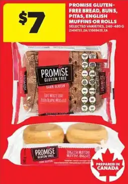 Atlantic Superstore Promise gluten free bread buns pitas english muffins or rolls offer