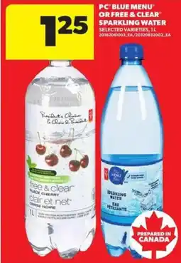 Atlantic Superstore PC blue menu or free & clear sparkling water offer