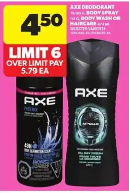 Atlantic Superstore Axe body spray or body wash or haircare offer
