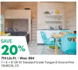 Kent Standard Grade Tongue & Groove Pine offer