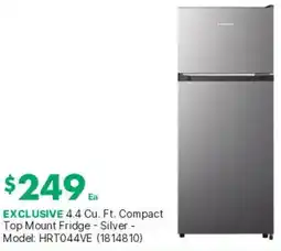 Kent Exclusiv 4.4 Cu. Ft. Compact Top Mount Fridge - Silver offer