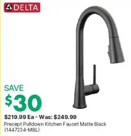 Kent Delta Precept Pulldown Kitchen Faucet Matte Black offer