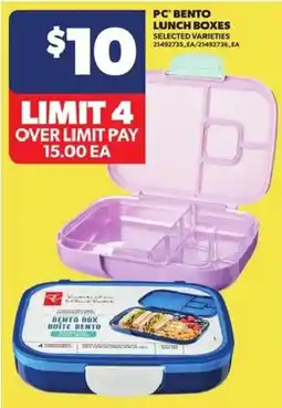 Atlantic Superstore PC bento lunch boxes offer