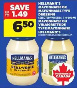 Atlantic Superstore Hellmann's mayonnaise or mayonnaise type dressing offer