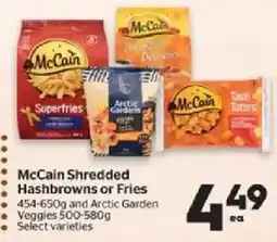 Calgary Co-op McCain Shredded Fries or Hashbrowns offer