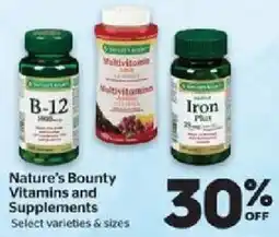 Calgary Co-op Nature's Bounty Vitamins and Supplements offer