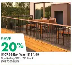 Kent Duo Railing 36" x 72" Black offer