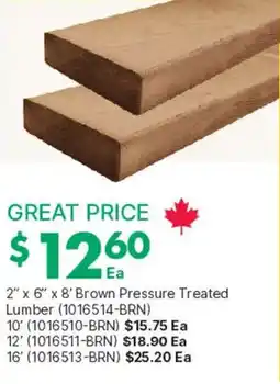 Kent Brown Pressure Treated Lumber offer