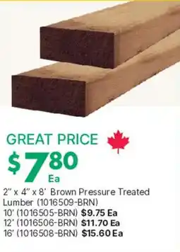 Kent Brown Pressure Treated Lumber offer
