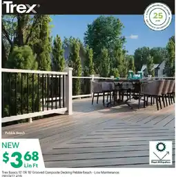 Kent Trex Basics 12' OR 16' Grooved Composite Decking Pebble Beach offer