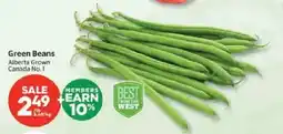 Calgary Co-op Green Beans offer