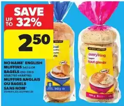 Atlantic Superstore No Name English Muffins or Bagels offer