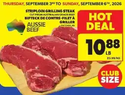 Atlantic Superstore Aussie Beef Striploin Grilling Steak offer