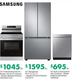 Kent Samsung 30" Freestanding Electric Range with Wi-Fi Connect offer